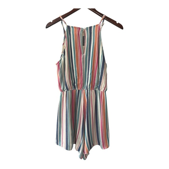 The Nines Multi Color Stripe Romper Size M Women NWOT - Picture 3 of 11